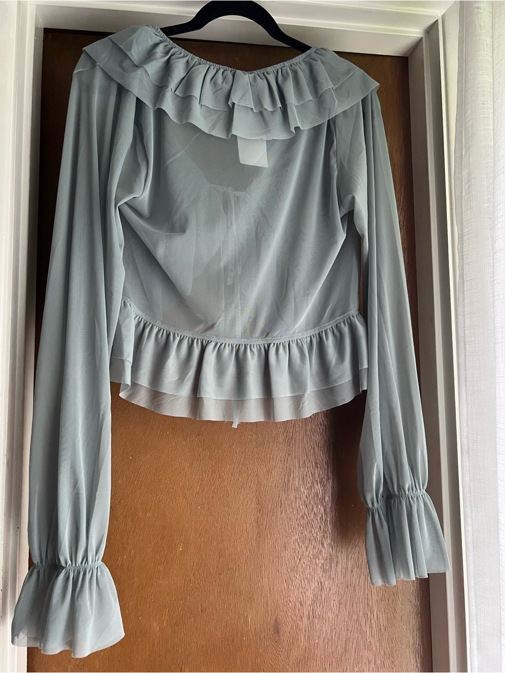 Divided Sage Green Ruffle Tie-Front Blouse - Picture 2 of 4